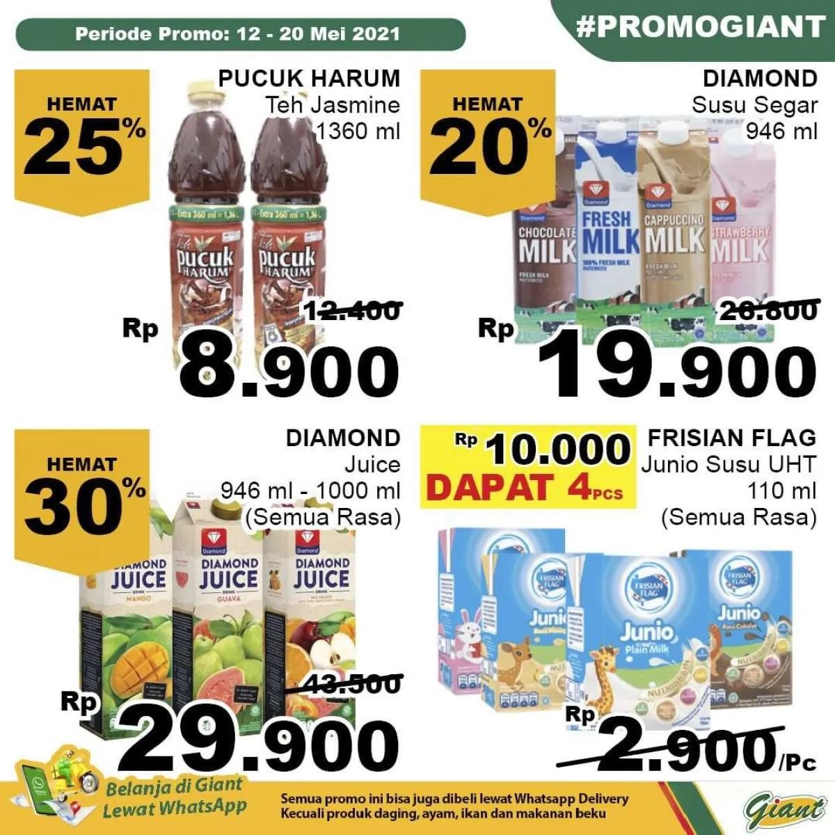 Promo Giant hari ini 20 Mei 2021, ada diskonan mulai dari 10%-35%!