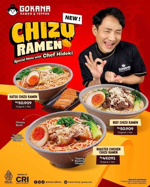 Promo Gokana Chizu Ramen dengan 3 Menu Spesial