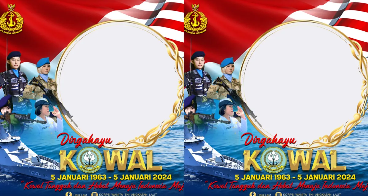 Kumpulan Twibbon dan Ucapan Hari Korps Wanita Angkatan Laut 2024, Yuk Ramaikan!