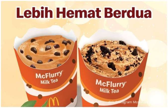 Promo Spesial 2 Milk Tea McFlurry Hanya Rp 22.727, Hingga 20 Februari 2025 Saja
