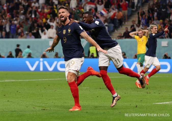 Olivier Giroud Bawa Prancis Sementara Unggul atas Polandia 1-0