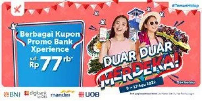 Promo Traveloka Merdeka, Nikmati Berbagai Kupon Promo Bank Xperience hingga Rp77.000 