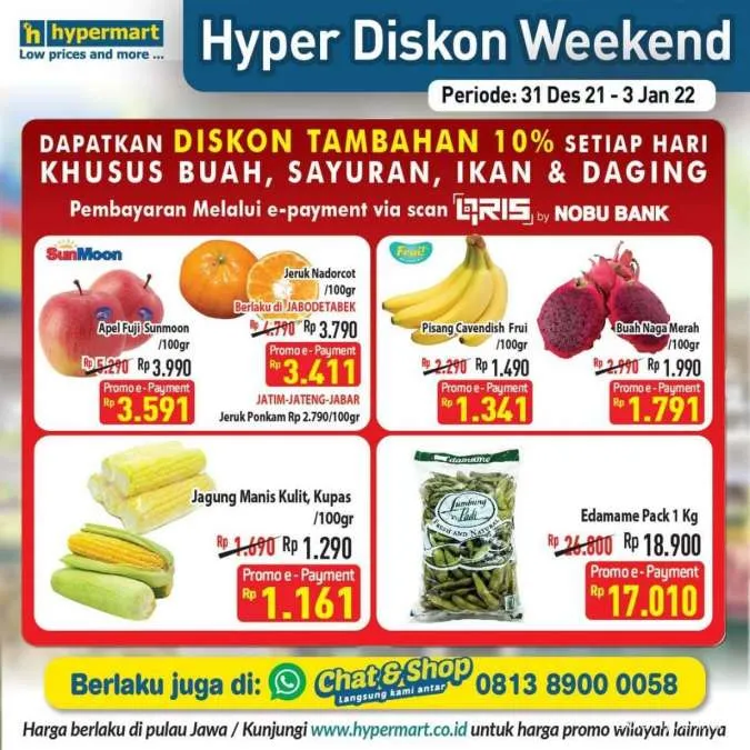 Promo Hypermart Hyper Diskon Weekend Periode 31 Desember 2021-3 Januari 2022