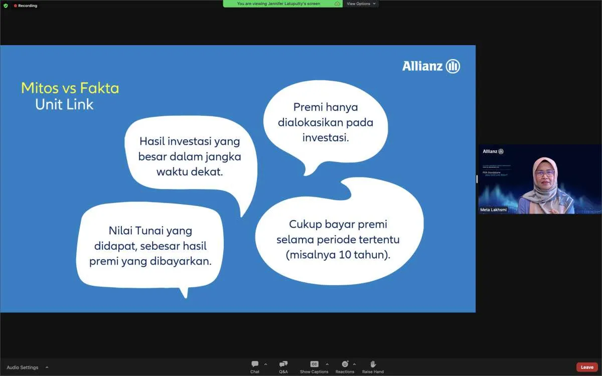 Allianz Indonesia Bahas Pilihan Terbaik Asuransi Kesehatan Antara Murni dan Unit Link