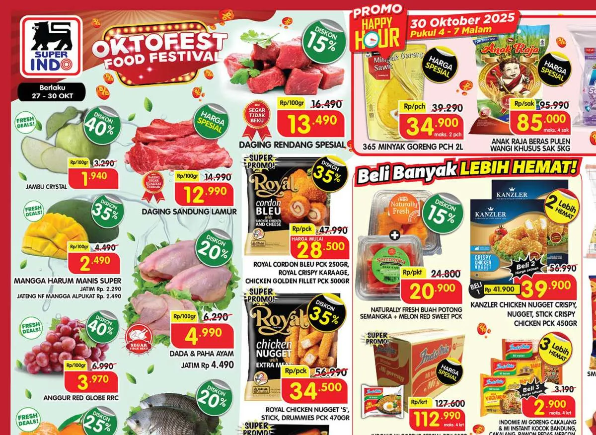Promo Superindo Weekday 27-30 Oktober 2025, Belanja Hemat di Akhir Bulan