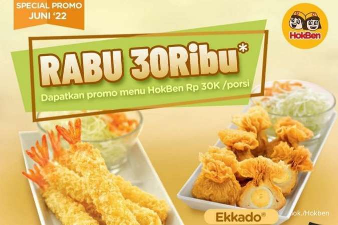 Promo Hokben Spesial Rabu, Ada Ekkado atau Ebi Furai Seharga Rp 30.000