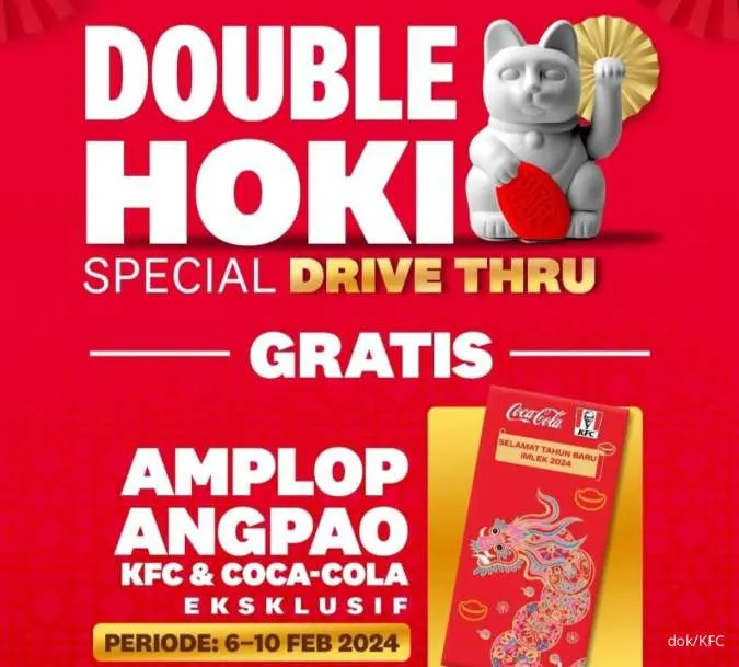 Promo KFC Double Hoki gratis via drive thru