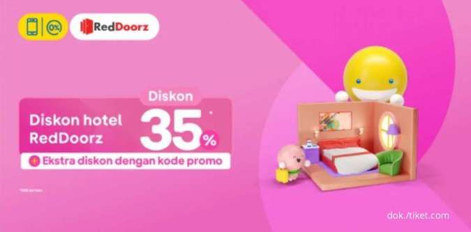 Promo Hotel RedDoorz Diskon hingga 35%, Pesan di Tiket.com Periode 10-16 Januari 2022