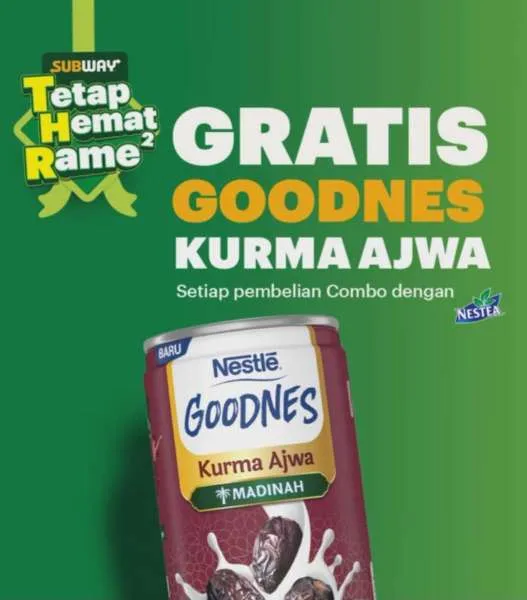 Promo Subway Gratis Goodnes Kurma Ajwa