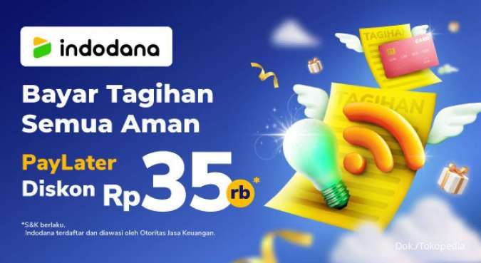Promo Tokopedia Mei 2022, Bayar Tagihan Pakai Indodana Diskon Rp 35.000