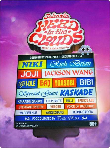 Line-up Jakarta Head in the Clouds 2022