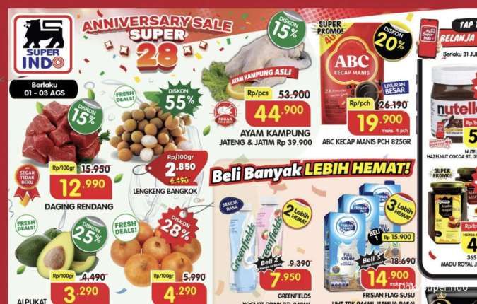 Katalog Promo JSM Superindo Diskon hingga 55% Periode 1-3 Agustus 2025
