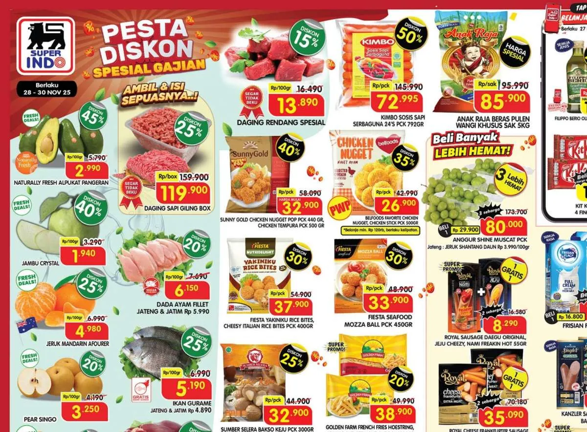 Katalog Promo JSM Superindo Diskon hingga 50% Periode 28-30 November 2025