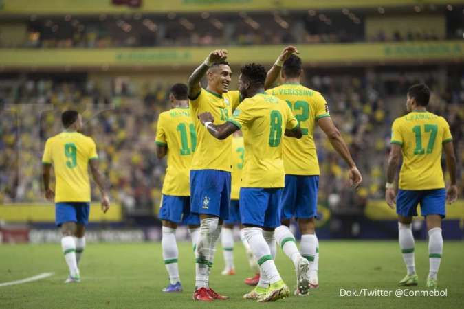 Hasil kualifikasi Piala Dunia 2022 Brasil vs Uruguay: Selecao tekuk La Celeste 4-1
