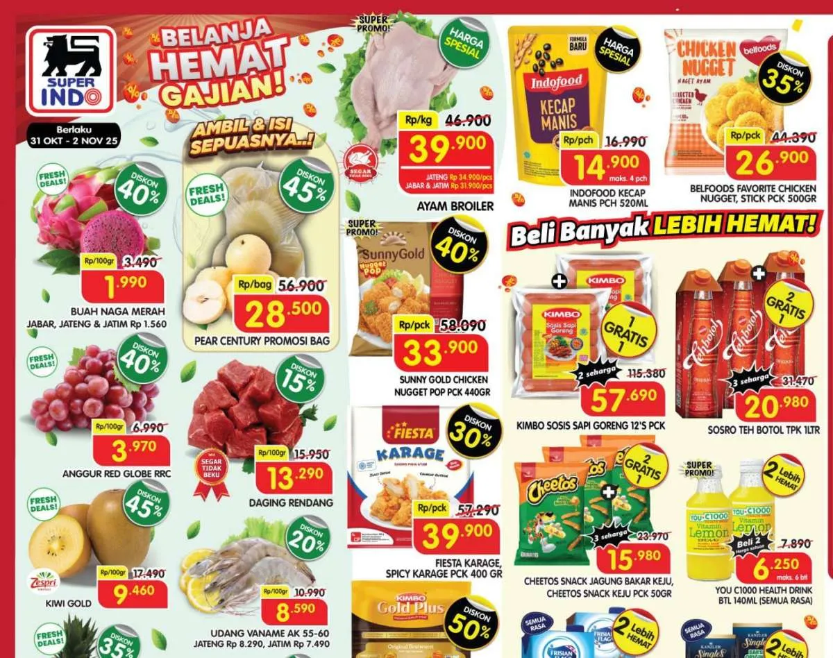 Promo JSM Superindo 31 Oktober-2 November 2025, Diskon Gajian Sampai 45%