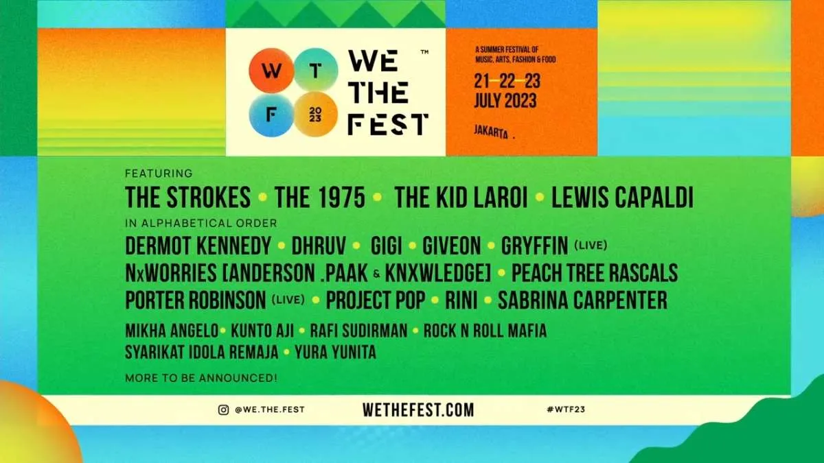 Daftar Lineup We The Fest 2023 Phase 1 Diumumkan! Ada The 1975 hingga The Strokes