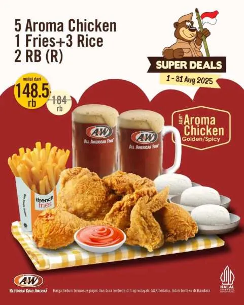 Promo A&W Sharing Meal 5 Aroma Chicken