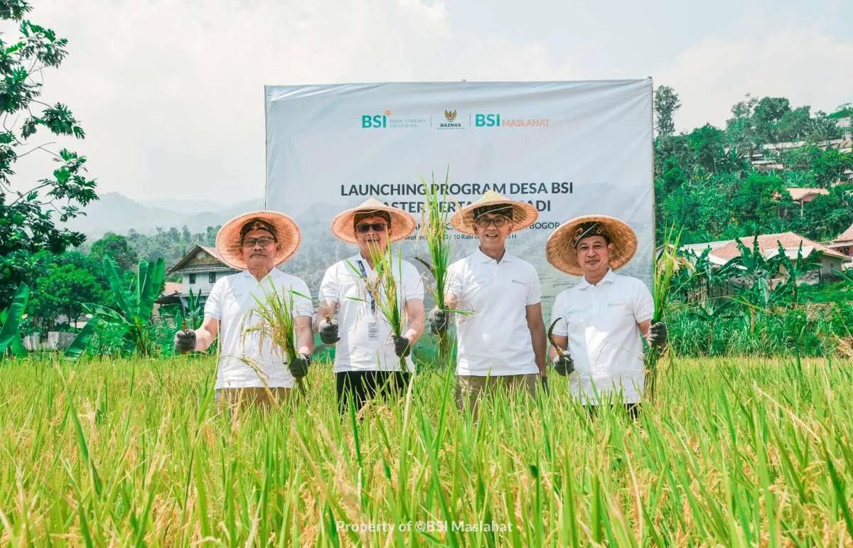 BSI Maslahat & BSI Lakukan Launching Desa BSI Klaster Pertanian Padi Desa Purwabakti