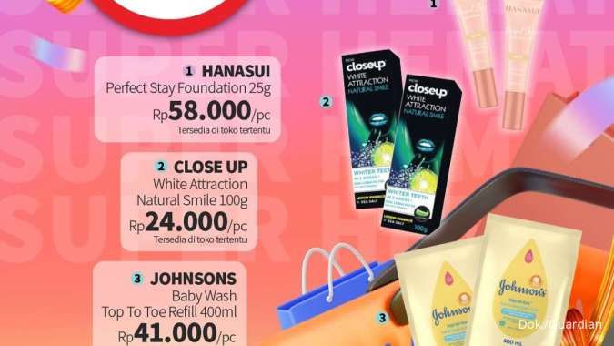 Promo Guardian Periode 3-16 Oktober 2024, Tambah Rp 1.000 Dapat 2 Foundation Hanasui