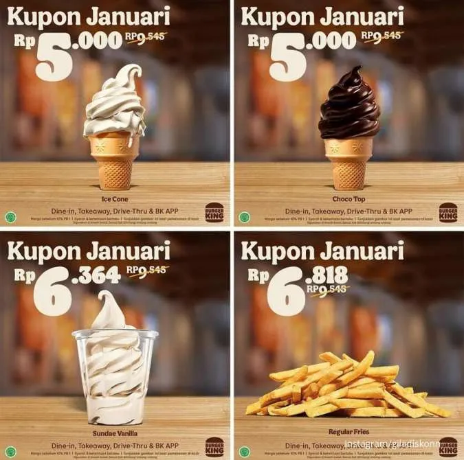 Promo Burger King Kupon Januari Khusus 1-31 Januari 2023