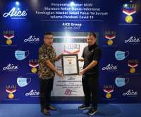 Aice Group Catat Rekor MURI untuk Pembagian Masker Medis Terbanyak saat Pandemi 