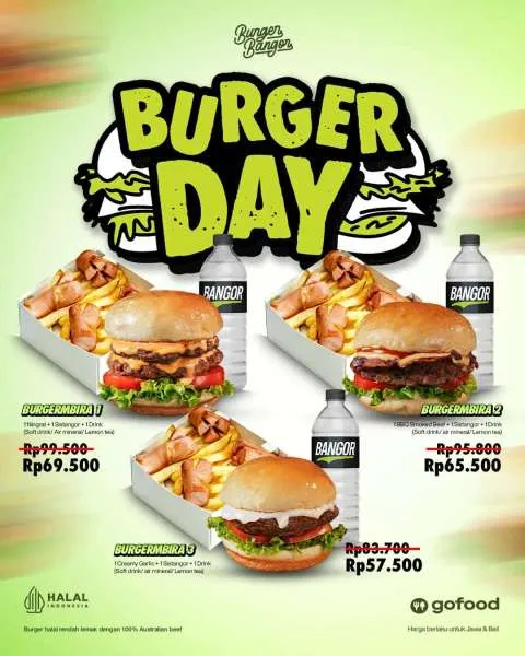 Promo Burger Bangor Burger Day sampai 31 Mei