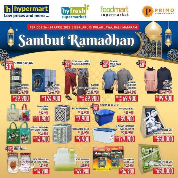 Promo Hypermart Sambut Ramadhan Mulai 26-28 April 2022