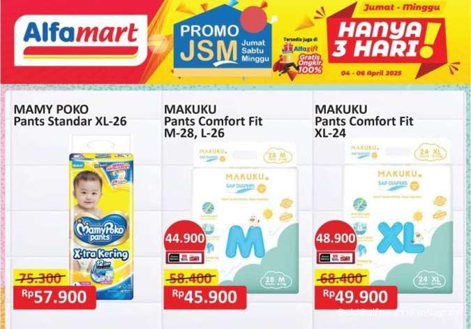 Promo JSM Alfamart 4-6 April 2025, Dapatkan Mamy Poko dan Makuku Lebih Murah