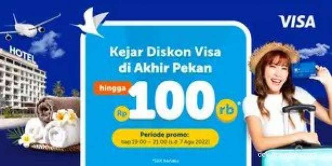 Promo Kartu Kredit VISA, Diskon Tiket Pesawat & Hotel Traveloka hingga Rp 100.000