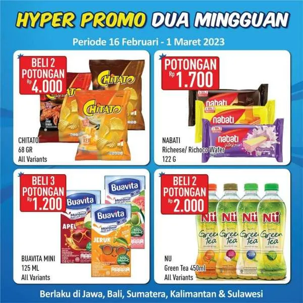 Promo Hypermart Hyper Dua Mingguan Periode 16 Februari-1 Maret 2023
