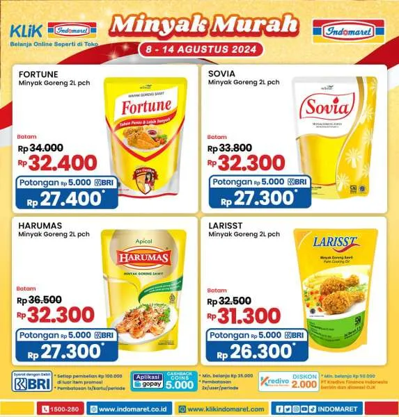 Promo Indomaret Minyak Murah Periode 8-14 Agustus 2024