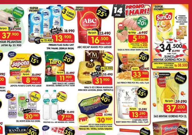 Promo Superindo Hari Ini 13-15 Juni 2025, Indomie-Sunlight 1,5 Liter Harga Spesial