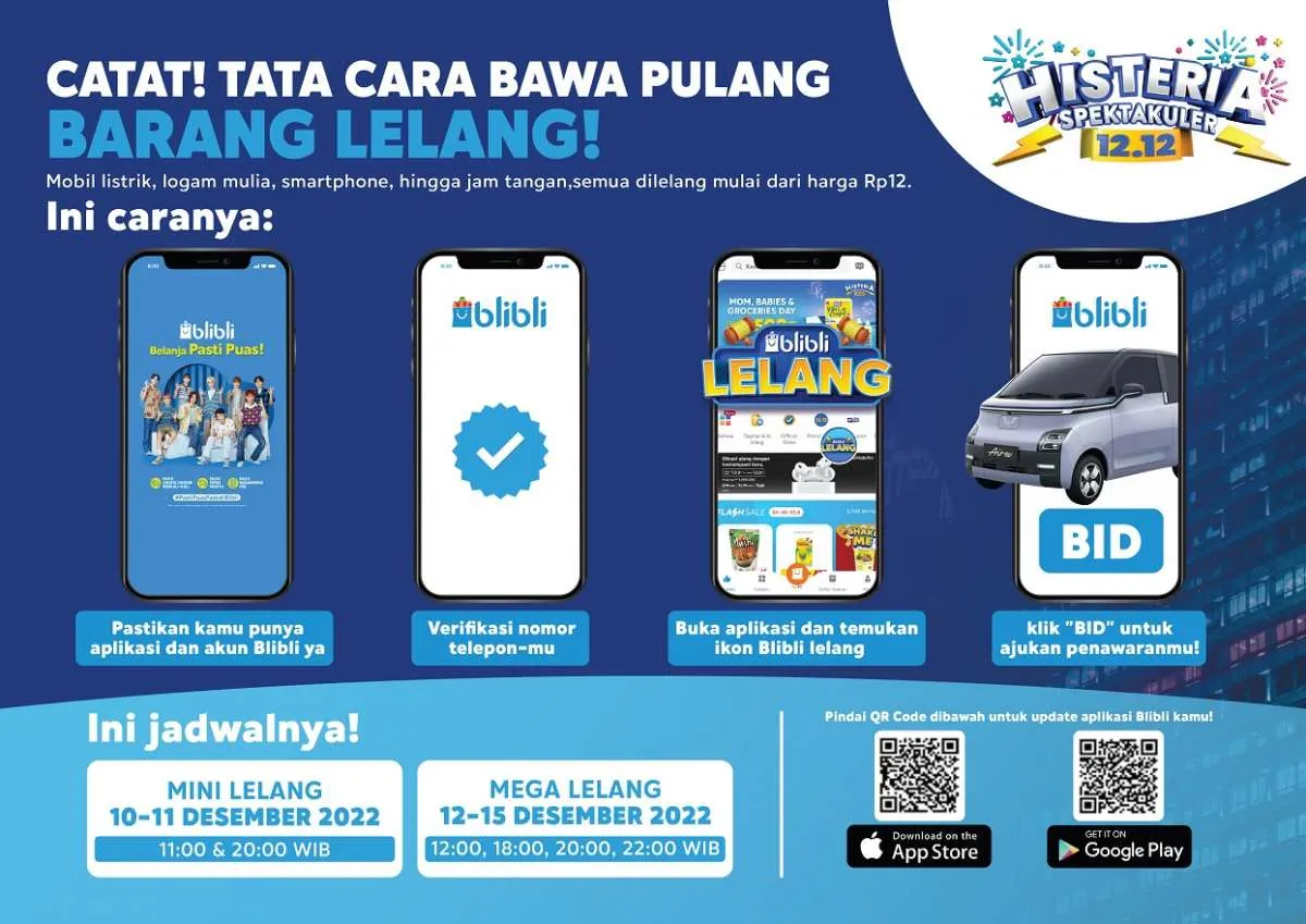 Spektakuler! Blibli Lelang Mobil Listrik Mulai dari Rp12, Catat Tanggalnya