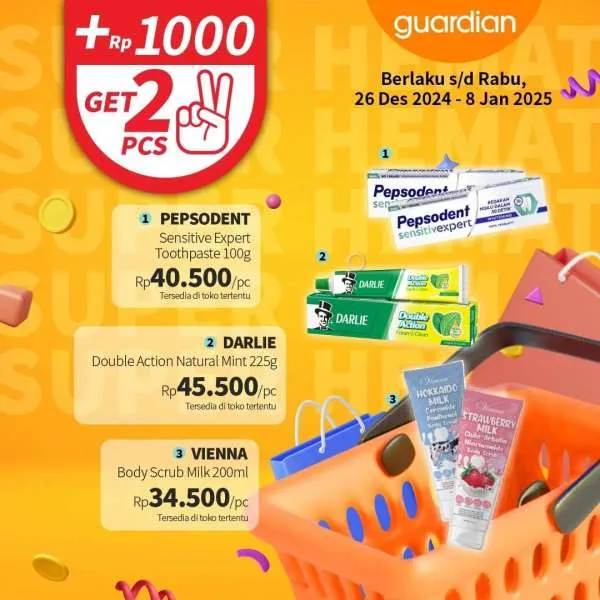 Promo Guardian Super Hemat Periode 26 Desember 2024-8 Januari 2025