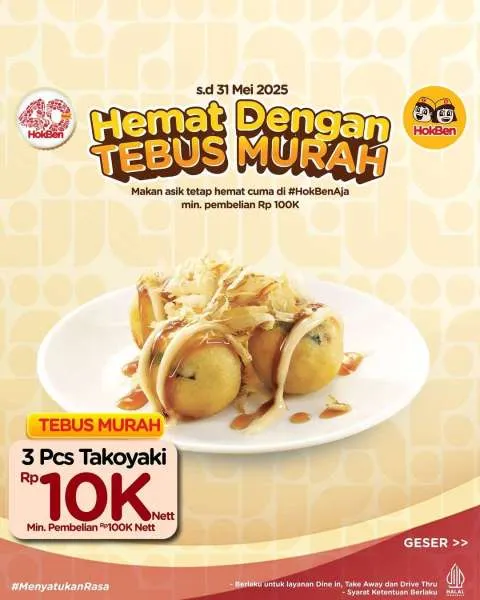 Promo Hokben Tebus Murah Takoyaki