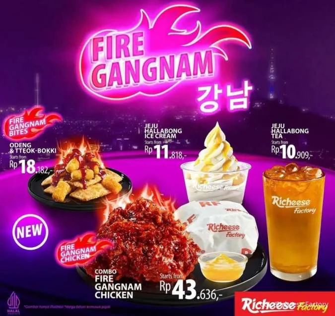 Promo Richeese Factory 2023, Menu Fire Gangnam 