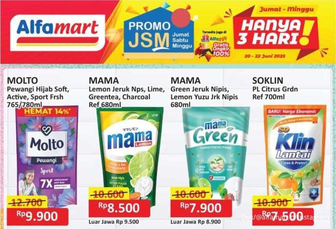 Promo JSM Alfamart Weekend 21 Juni 2025, Molto dan Mama Lemon Harga Spesial