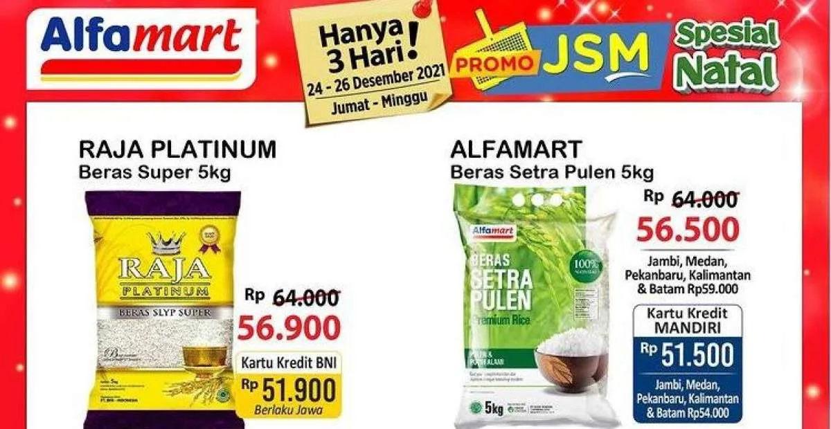 Promo JSM Alfamart Spesial Natal 24-26 Desember 2021 di Hari Jumat, Sabtu dan Minggu