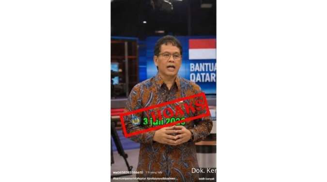 Kemenkeu Beri Label Hoaks pada Video Menkeu Purbaya Beri Bantuan Qatar Charity