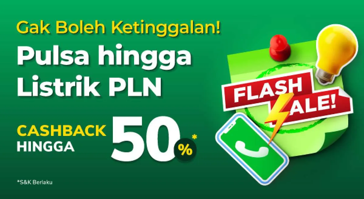Hari Terakhir Flash Sale Tokopedia, Mulai dari Top Up s.d Bayar Hotel Cashback 50%