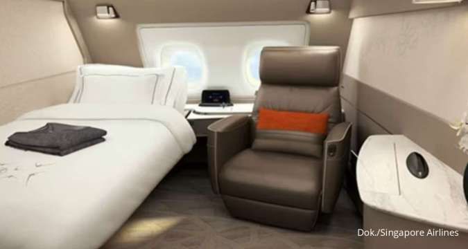 Suite first class Singapore Airlines pada Airbus A380
