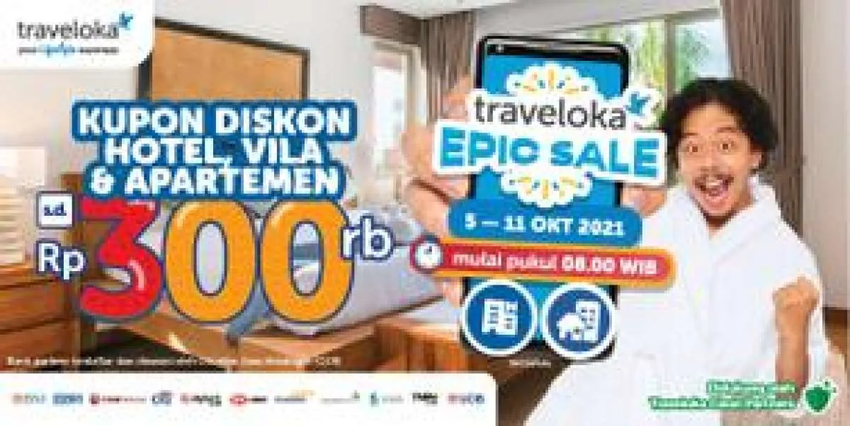 Traveloka Epic Sale 2021, Kupon Diskon Hotel, Villa & Apartemen Hingga Rp 300.000