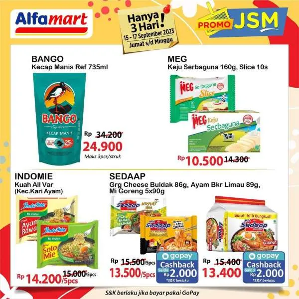 Promo JSM Alfamart Hanya 3 Hari Periode 15-17 September 2023