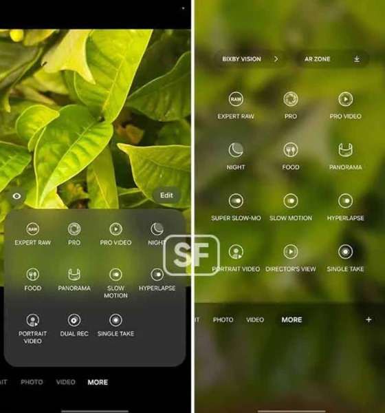 Tampilan Samsung One UI 7 di bagian kiri