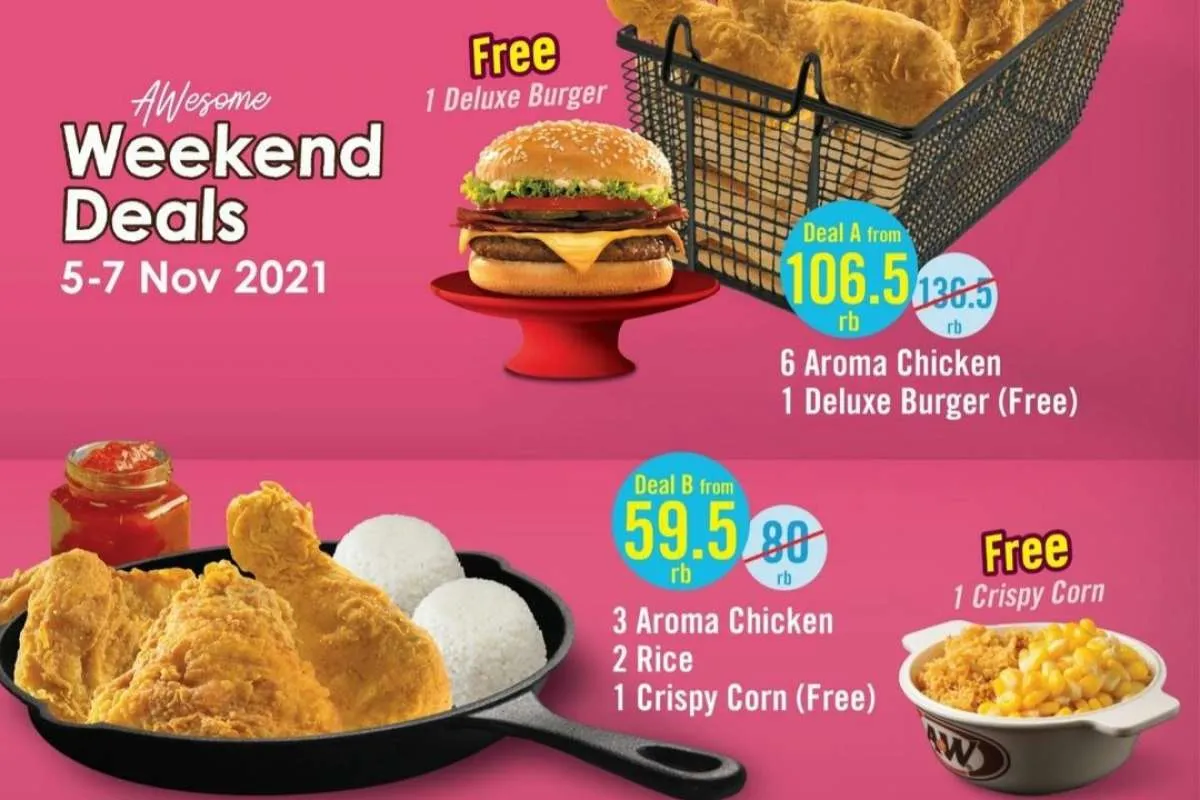 Promo A&W 5-7 November 2021, Banyak Diskon dan Gratis di Paket Weekend Deals