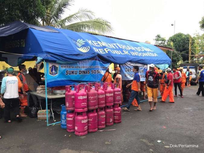 Pertamina pasok Bright Gas ke dapur umum bencana banjir di Jakarta