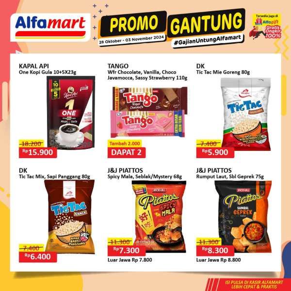 Promo Alfamart Gantung Periode 28 Oktober-3 November 2024