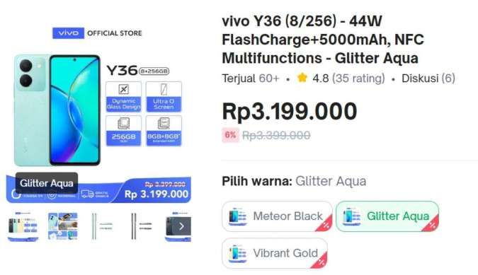 Harga HP Vivo Y36