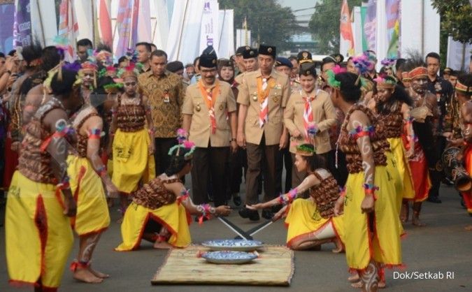 Pesan Jokowi pada generasi muda di Hari Pramuka