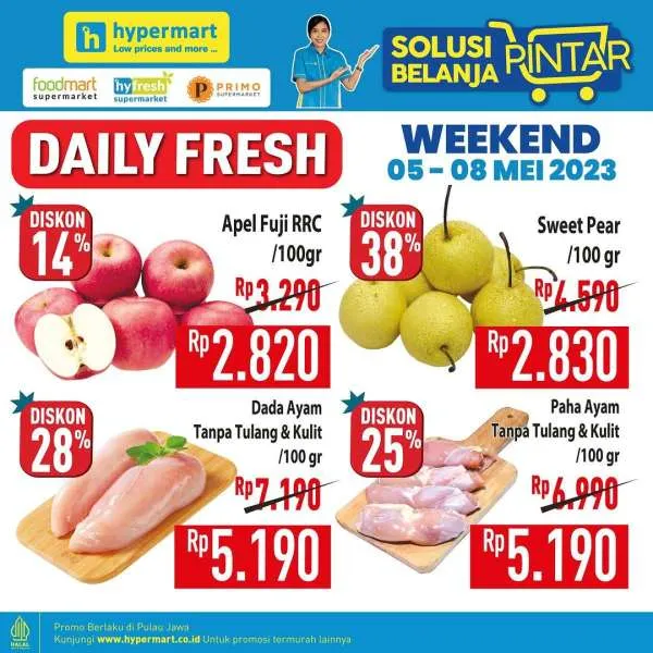 Promo Hypermart Hyper Diskon Weekend Periode 5-8 Mei 2023